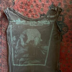 Black Graphic Sleeveless Top IGGY POP